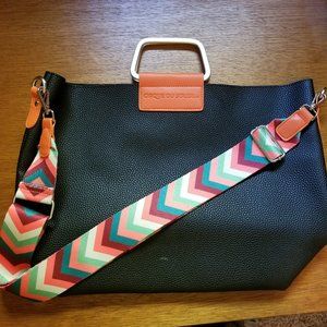 Cirque du Soleil Leather Bag w/Canvas Strap